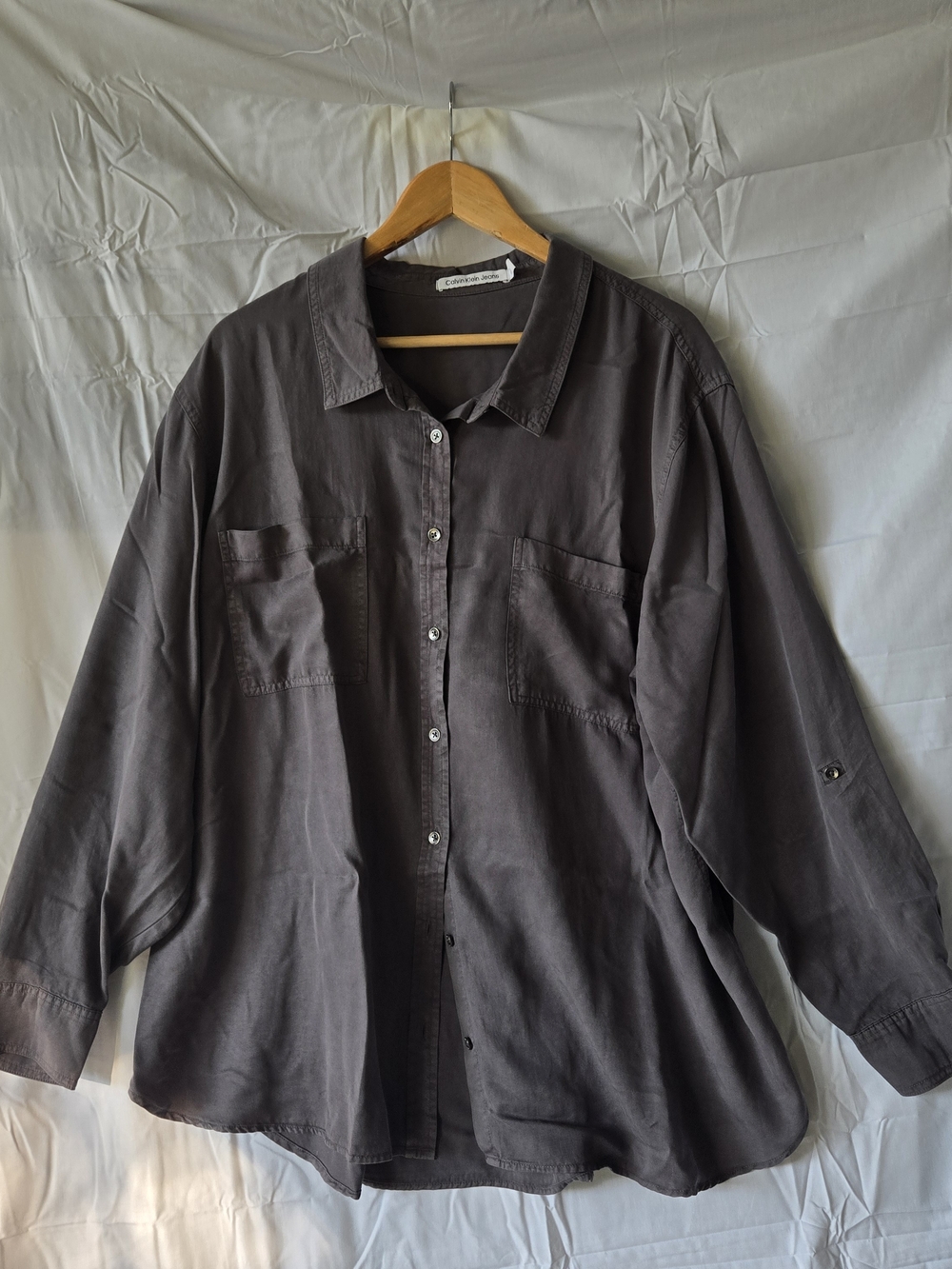 Calvin Klein Smoke Relaxed Fit Men's Button-Down Shirt Size 3X
